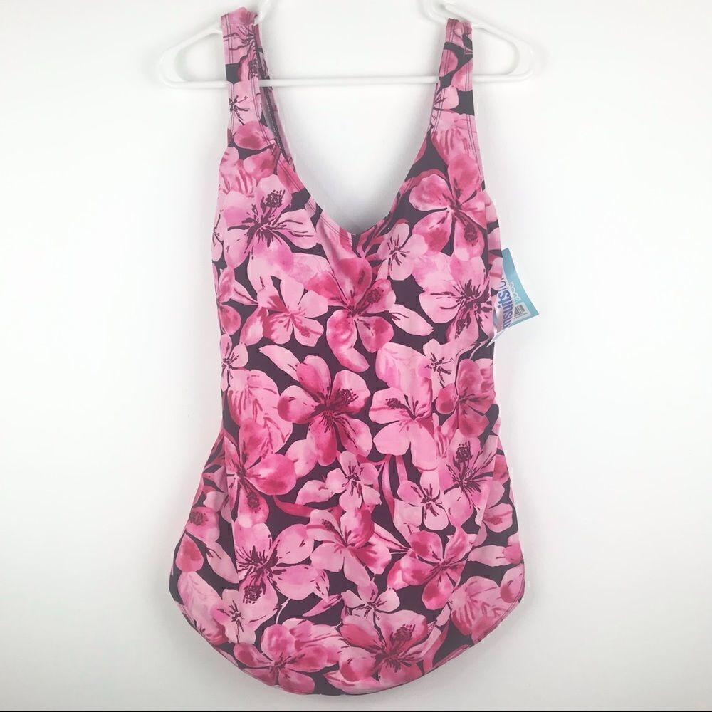 Beach Belle Honolulu Pink One Piece Swimsuit NEW